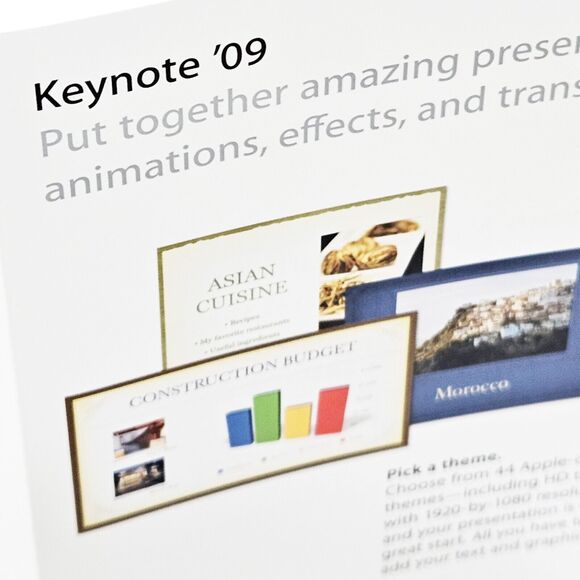 Vintage iWork Apple DVD - Version 9.0.3 - Includes Pages Keynote Numbers 2009 - Picture 5 of 11